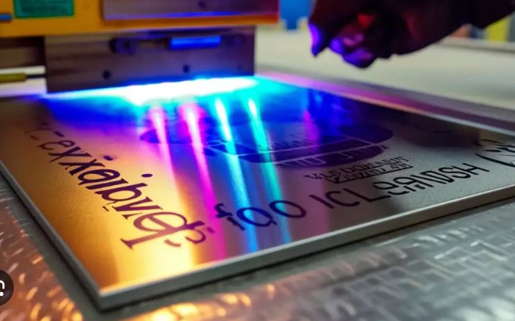 UV printing on metal display