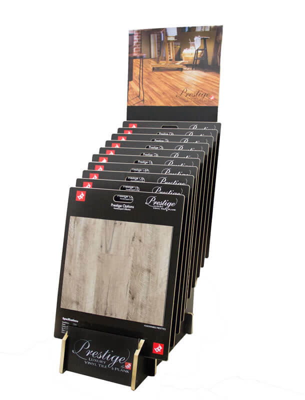 tile wood flooring waterfall display stand