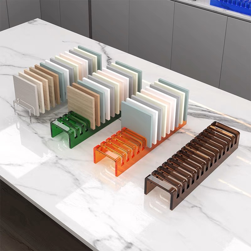 acrylic quartz counter top display rack