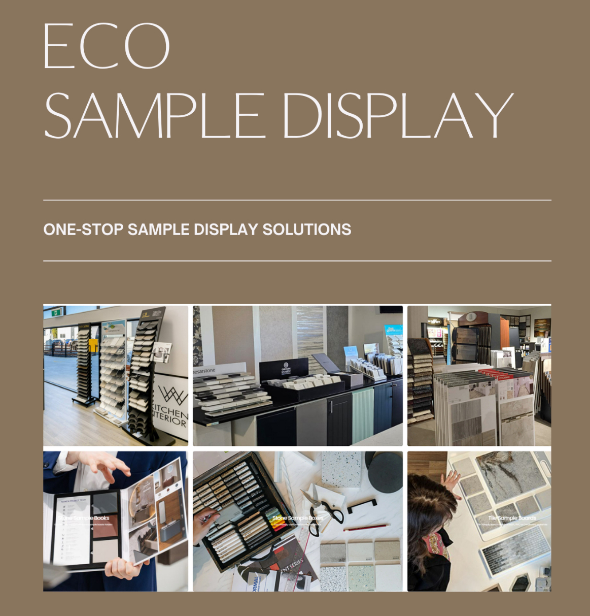 eco sample display stone display