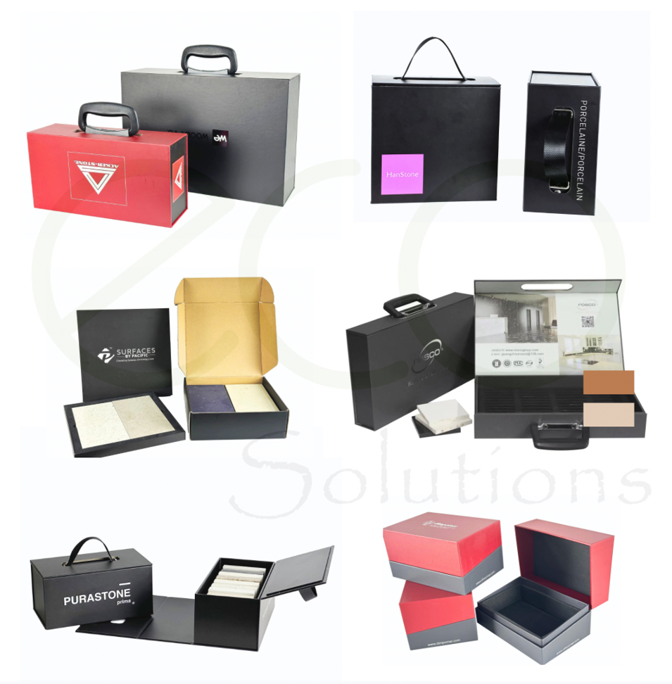 sample packaging boxes for porcelian, flooring, stone samples