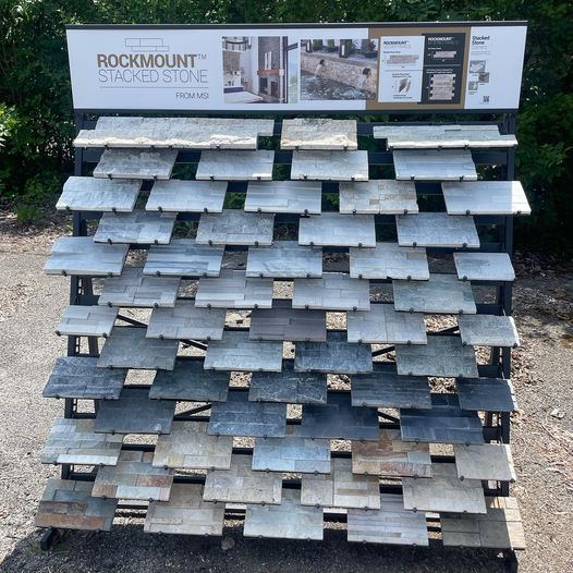 paver stone tower display