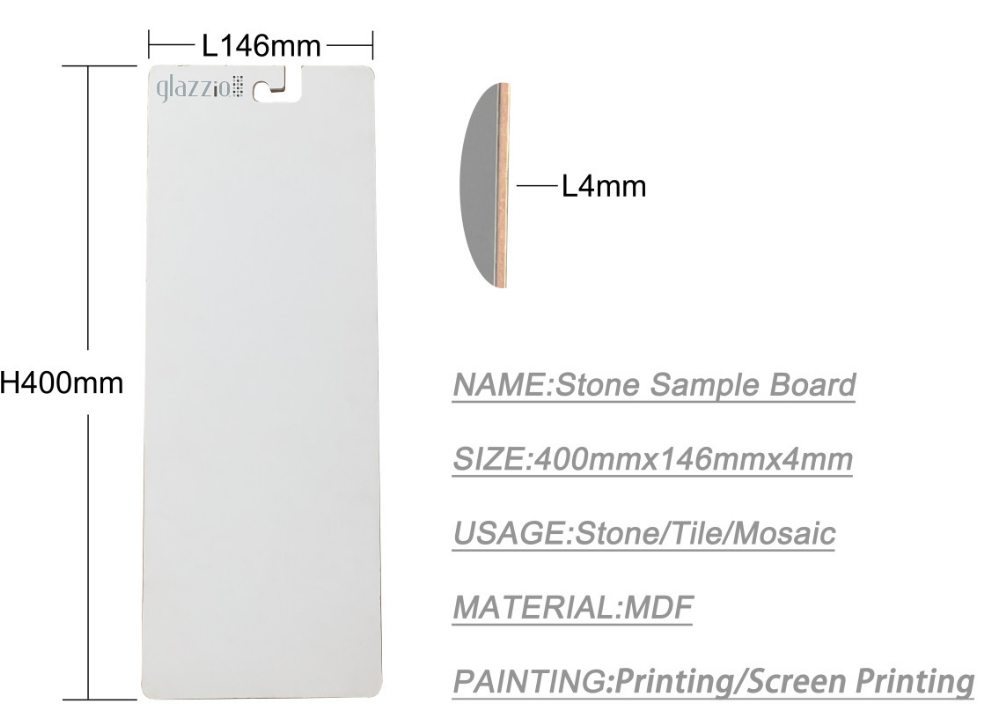 glass tile mdf sample boards