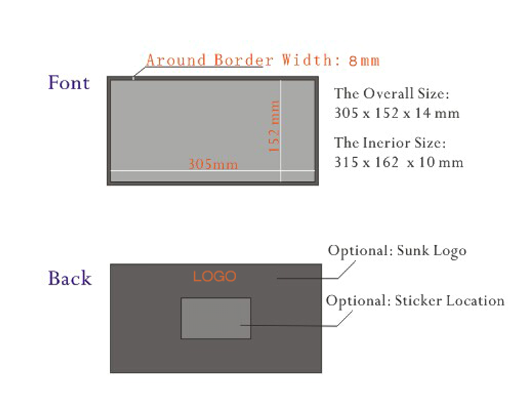 plastic mosaic tray sample boards made of ABS plastic