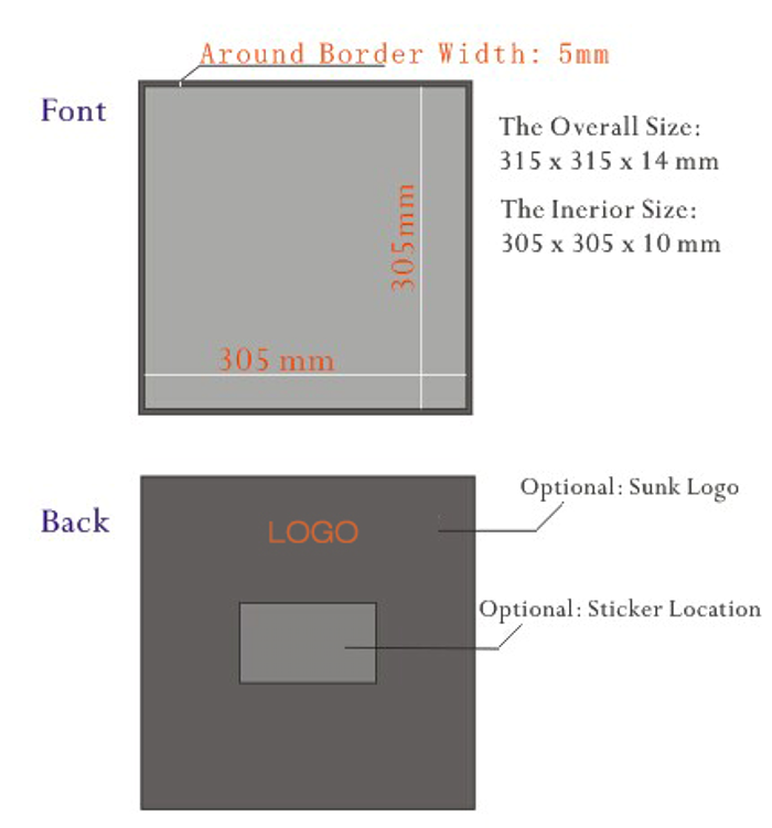 mosaic swatch display trays sample boards