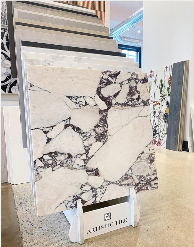waterfall display with tile samples