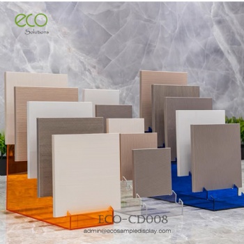 Acrylic tabletop display for quartz granite porcelain tiles