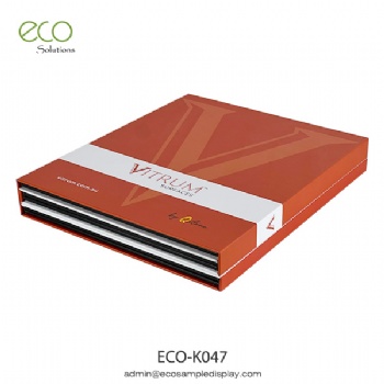 Cardboard quartz surface sample display book