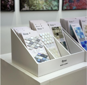 Mosaic sample display box wood display